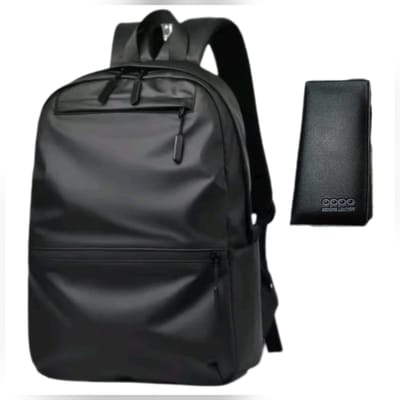 Men Back pack( wallet সহ) black..(code 12)..  ঢাকা সিটিতে ৭০, বাইরে ১৩০ টাকা কুরিয়ার চার্জ প্রযোজ্য_img_0