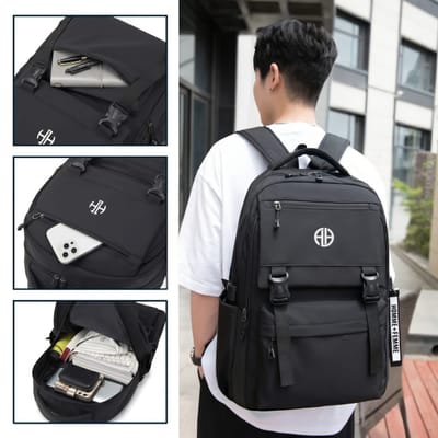 Men's Trend-Brand Waterproof Backpack black....( code 131).... ঢাকা সিটিতে ৭০, বাইরে ১৩০ টাকা কুরিয়ার চার্জ প্রযোজ্য_img_2