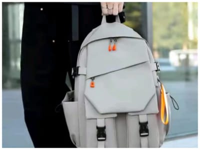 🎒 Stylish Waterproof Backpack Ash .....( code 52)......  ঢাকা সিটিতে ৭০, বাইরে ১৩০ টাকা কুরিয়ার চার্জ প্রযোজ্য_img_1
