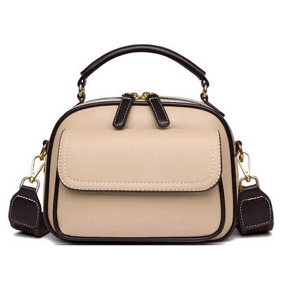 New Sac a Main Women Handbag soft small Shoulder Pu Leather Tote Hand Bags for Ladies(Apricot)_img_1