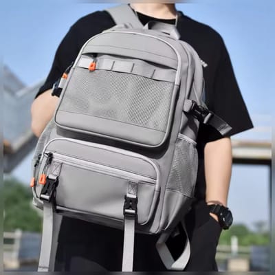 Toposhine 2026 New Fashion High Quality  Backpack ( Ash colour)...( code 142)... ঢাকা সিটিতে ৭০, বাইরে ১৩০ টাকা কুরিয়ার চার্জ প্রযোজ্য_img_1