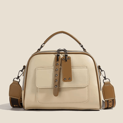 High end ladies' handbag multi-layer large capacity commuting bag(Cream)_img_0