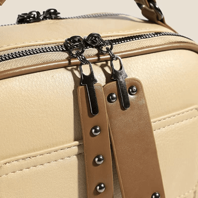 High end ladies' handbag multi-layer large capacity commuting bag(Cream)_img_1