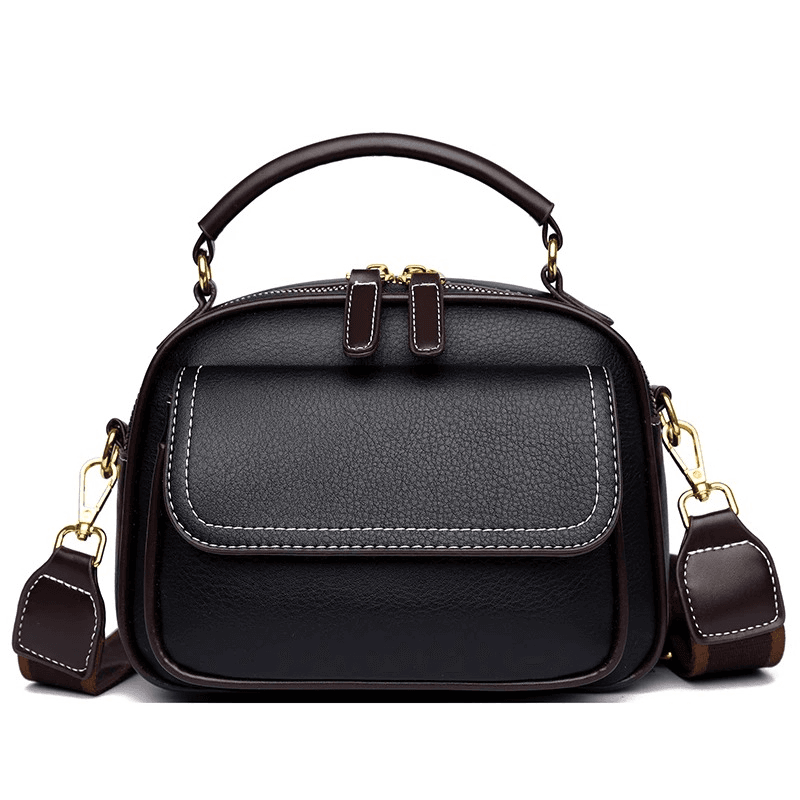 New Sac a Main Women Handbag soft small Shoulder Pu Leather Tote Hand Bags for Ladies(Black)