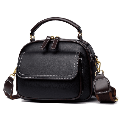 New Sac a Main Women Handbag soft small Shoulder Pu Leather Tote Hand Bags for Ladies(Black)_img_3
