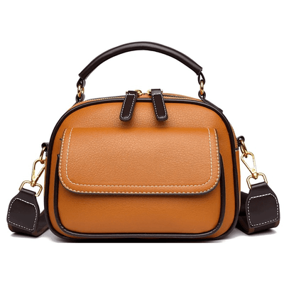 New Sac a Main Women Handbag soft small Shoulder Pu Leather Tote Hand Bags for Ladies(YELLOW)_img_1
