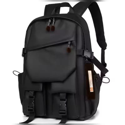 🎒 Stylish Waterproof Backpack black ....( code 51).....  ঢাকা সিটিতে ৭০, বাইরে ১৩০ টাকা কুরিয়ার চার্জ প্রযোজ্য_img_0