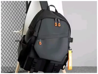 🎒 Stylish Waterproof Backpack black ....( code 51).....  ঢাকা সিটিতে ৭০, বাইরে ১৩০ টাকা কুরিয়ার চার্জ প্রযোজ্য_img_2