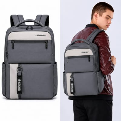 (Ash Colour) ARCTIC HUNTER 15.6 Inch Waterproof Business Laptop And Travel Backpack..(Model 192).. ঢাকা সিটিতে ৭০, বাইরে ১৩০ টাকা কুরিয়ার চার্জ প্রযোজ্য_img_1